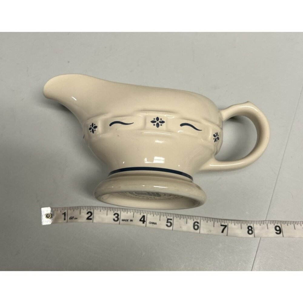 Longaberger Woven Traditions Blue Gravy Boat Sauce Serving - Picture 3 of 5